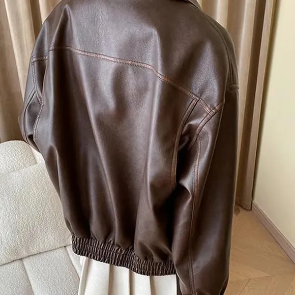 European and American Autumn and Winter New Women's Clothing, American Retro Old Money Style, Stylish and Stylish Jacket, Motorcycle Suit Jacket photo-3
