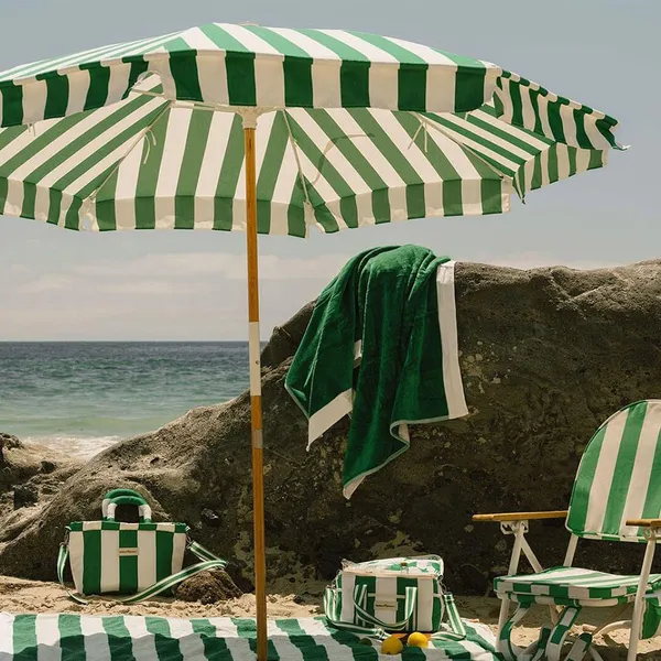 2.5M Large Fringe Beach Umbrellas Wholesale Outdoor Patio Sunshade Umbrella OEM Customized Waterproof Polyester Fabric Aluminum Pole photo-2