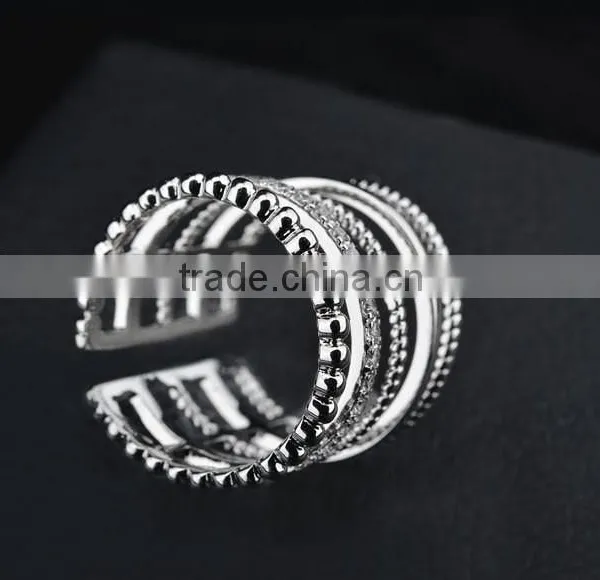 Pave Diamond Four Line Ring, Pave Diamond Jewelry Manufacturer, Wholesaler From India Jaipur photo-3