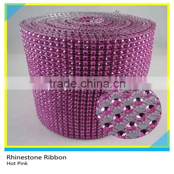 24 Rows 10 Yards Yellow Rhinestone Silver Plastic Base Trimming Mesh photo-6