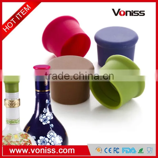 Silicone Wine Bottle Stopper Reusable Glass Bottle Plug Rubber Wine Bottle Cap Keep Wine Fresh