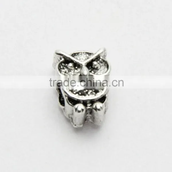 Creative Owl Metal Beads With Hole, DIY Lead Free Nickle Free Bracelets & Necklaces Zinc Alloy Beads Accessories photo-5