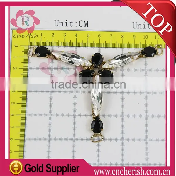 Fashion T Shape Arcylic Beads Rhinestone Shoe Decorationl Sandals Ornaments for Ladies photo-4