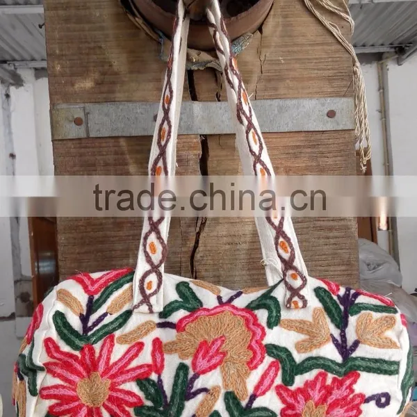 Colorful Hand Embroidered Suzani Banjara Tote Bag Banjara Hand Bag Crewel Embroidery