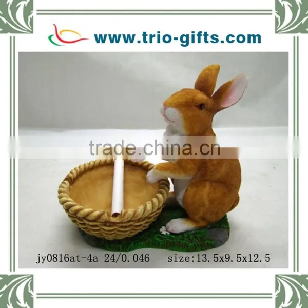 Wholesale Cheap Resin Rabbit Statue Decorative Ashtray photo-2