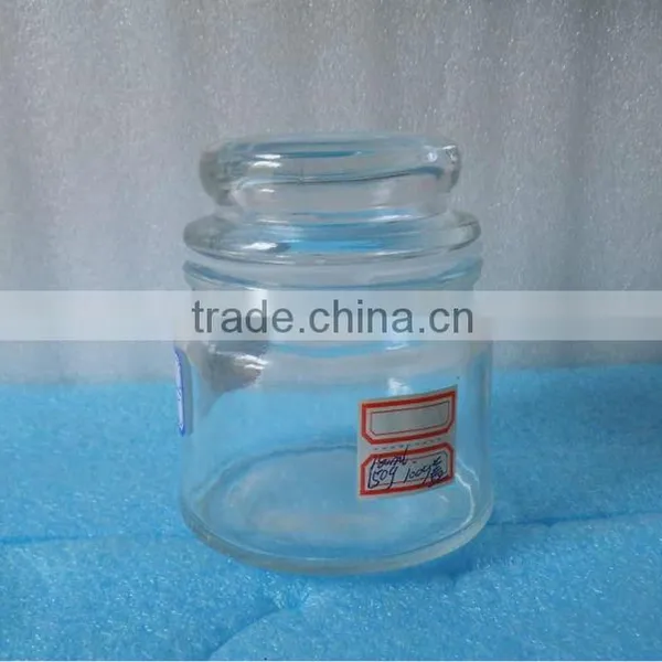 Chirstmas 100ml Glass Candle Holder With Glass Cap