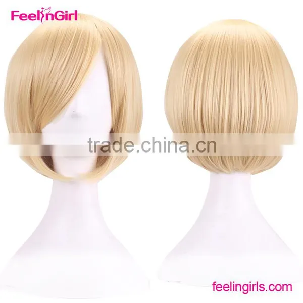 Short Straight Cosplay Bob Style Wigs in Stock photo-4