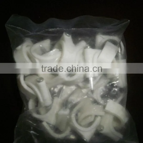 Supply Nail Wire Clips/ Round Plastic Cable Clips/nail Cable Clamps 12mm photo-6