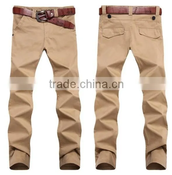 European Style Mens Leisure Chino Pants Latest Style Men Pants - Stylish Slim Fit Mens Chino Pants - Men Cotton Twill Peach Fin photo-2
