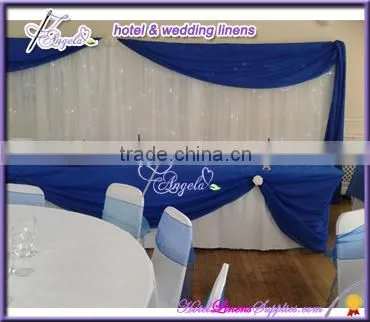 royal blue wholesale satin wedding backdrop swags