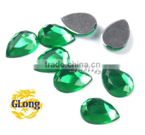 10*14mm Water Drop 3D Shape Acrylic Flat Back Mix Color Rhinestone Crystal For Stylish Bag Garment Shoes #GY015-14P(Mix-s) photo-3