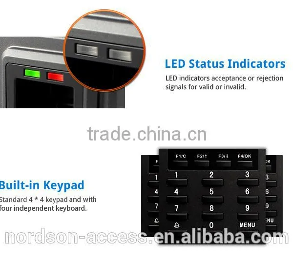 Stable Performance B & W LCD Screen Biometric Access Control System & Time Attendance photo-6