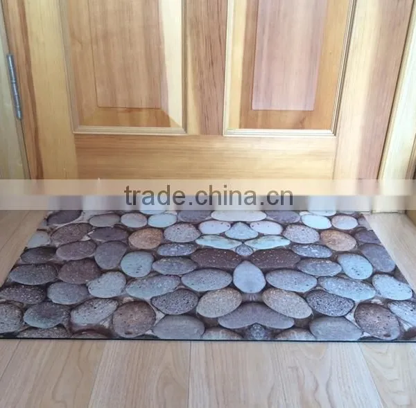 Non-woven Printing Rubber Mat Printed Fabric Door Mat photo-4