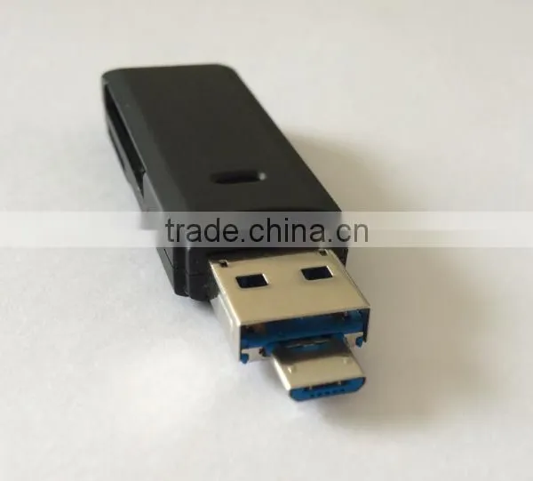 2 In 1 USB 3.0 and OTG/Micro USB 2.0 All-in-One Card Reader for Smartphone and PC photo-5