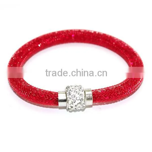 Hot Sale Fashion Multi-color Bio Magnetic Stardust Bracelet,mesh Crystal Charm Bracelet photo-5
