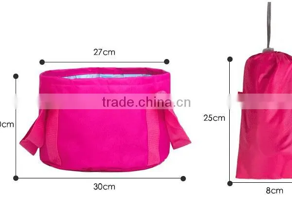 New Portable Water Bucket Outdoor Foldable Camping Travel Car Washbasin Footbath photo-5