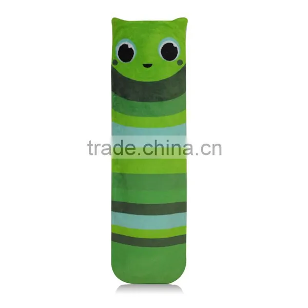 Long PVC Hot Water Bottle With Cute Cover Green 2000ml Anti-scald