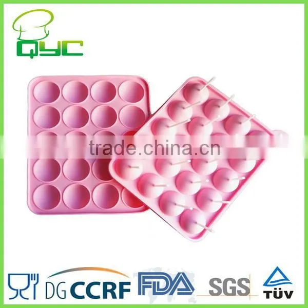 Non-stick Silicone 8 Cup Cake Pop Mould With Re-Usable Sticks photo-2