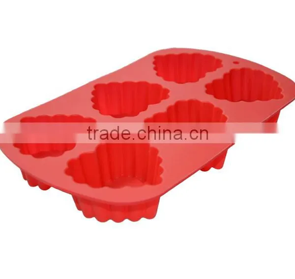 Silicone Hearts Baking Cake Chocolate Soap Ice Mold Mould Pan 6-Cav photo-3