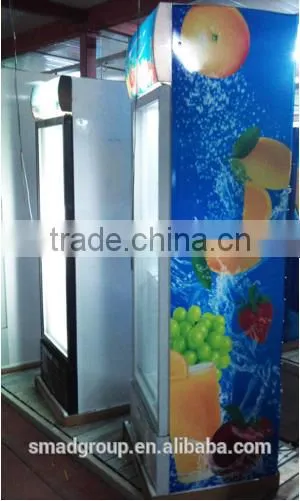 Glass Door Vertical Showcase,Display Supermarket Refrigerator for Beverage photo-2