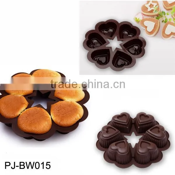 Silicon Heart Cake Moulds