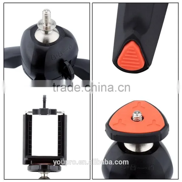 Mini Tripod,High Quality Mini Tripod Mount + Phone Holder Clip Desktop Self-Tripod for Digital Camera & IPhone 6/6 Plus photo-3