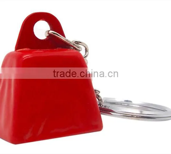 Small Cow Bell Keychain in Custom Color With Logo Printing for Promo as Gift photo-2