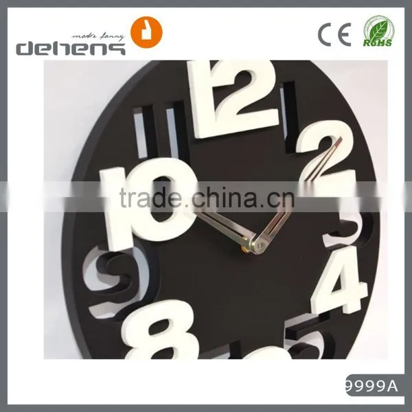 3D Big Digital Modern Contemporary Home Office Decor Round Quartz Wall Clock photo-4