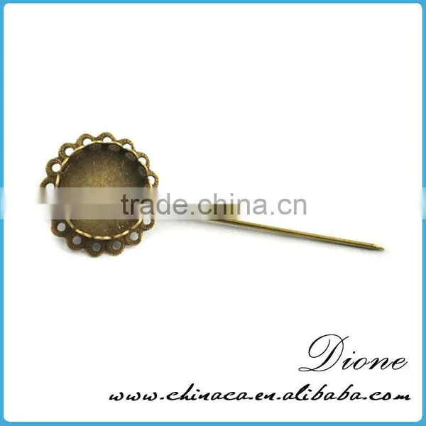 Newest Design Elegant Flower Anqiued Broned Lady Brooch Pin Fashion Jewelry photo-5