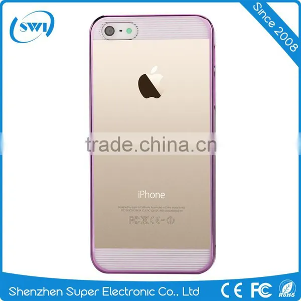 Comma Brand 360 Degree Full Protective Design Electroplating Clear PC Back Cover Case for IPhone 6/6s Plus photo-5