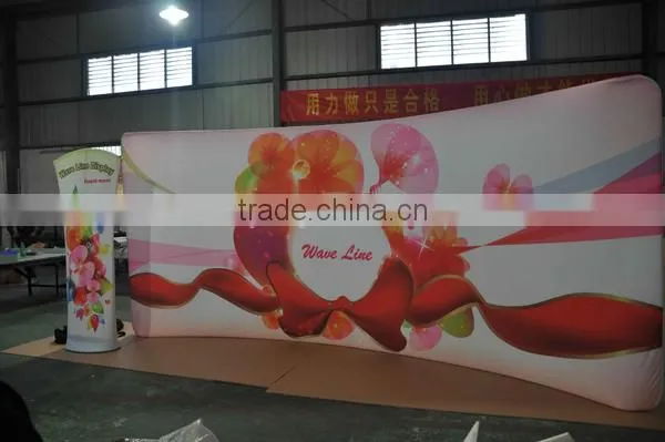Most Popular Curve Back Wall Booth Display Tension Fabric Display photo-5