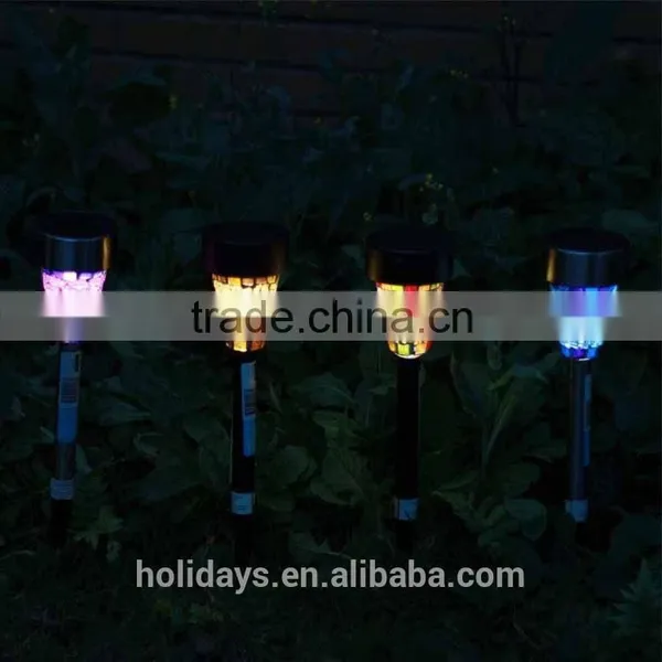 H40cm Mosaic Border Stainless Steel Solar Garden Light Garden for Decoration Christmas Gift photo-2