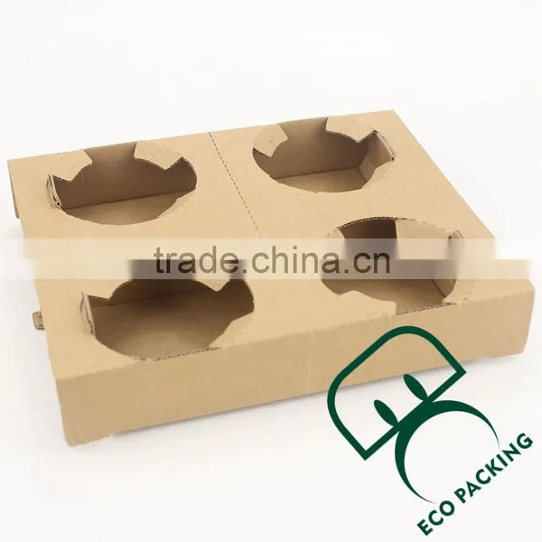 Paper Board Take Away 4 Cups Coffee Cup Tray photo-2