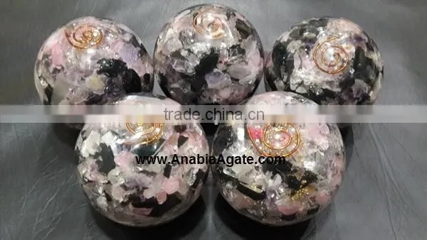 R.B.S Orgone Ball For Sell : Wholesale Rose Quartz,Black Tourmaline,Selenite Orgone Ball Spheres photo-2