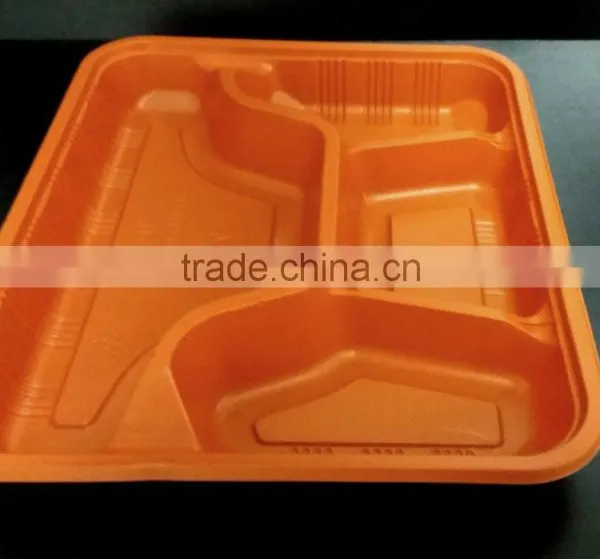 High Quality Disposable Take-away Food Container With Lid 4 Compartment photo-5