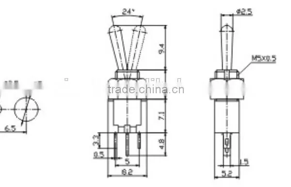 SMTS-102 ON-ON SPDT 3a 125vac Toggle Switch photo-2