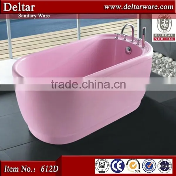 Heart Shaped Bathtub, Red Drop in Bathtub for Sale, Bathtub Headrest Cheap Cast Ion Bathtub photo-2