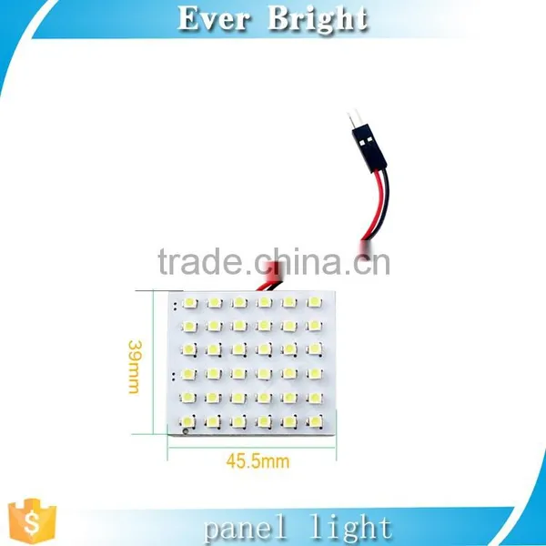 LED Dome Panel Lamp T10 + Festoon Adapters 1210 3528 36SMD Car Interior LED Panel Lights 12V DC photo-3