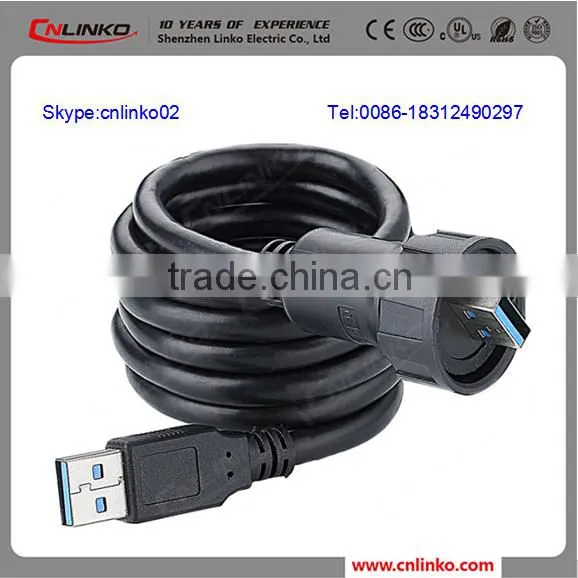 IP67 Usb Connector 3.0 Gold Plated With Tinplate Black Housing photo-4