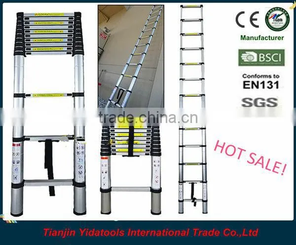 2m 7 Steps EN131 Extension Telescopic Aluminium Ladder photo-2