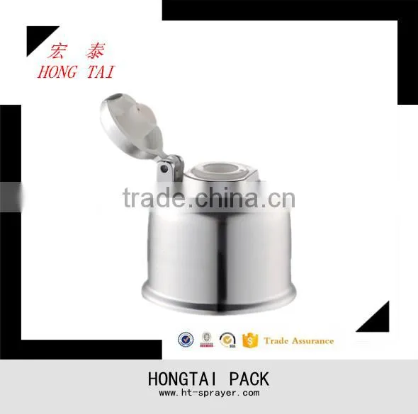China Supplier 28/410 Plastic Shiny Sliver Flip Top Bottle Caps for Water Bottle photo-2