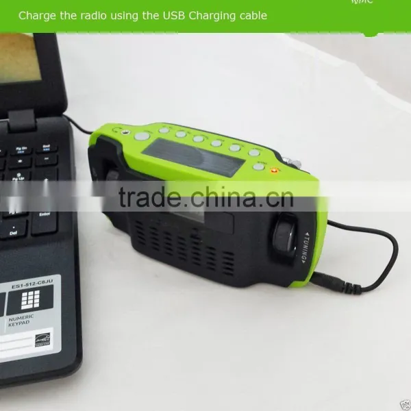 SOLAR POWER AM FM RADIO CAMPING Emergency Radio With LED Light photo-5