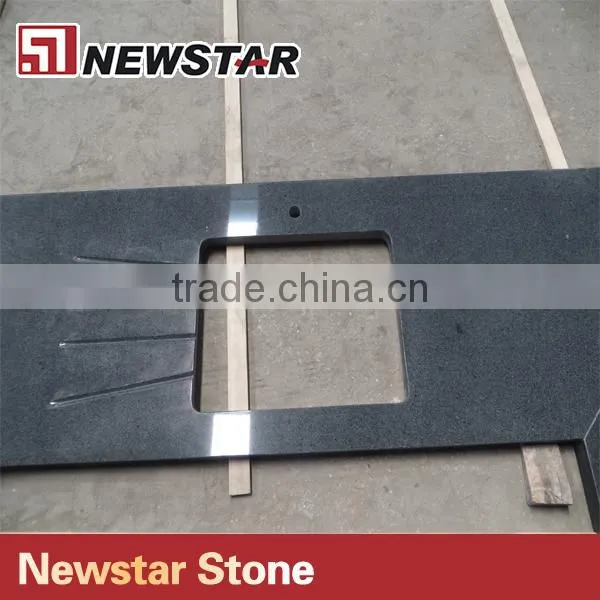 Dark Bule Granite Island Kitchen Countertop photo-2
