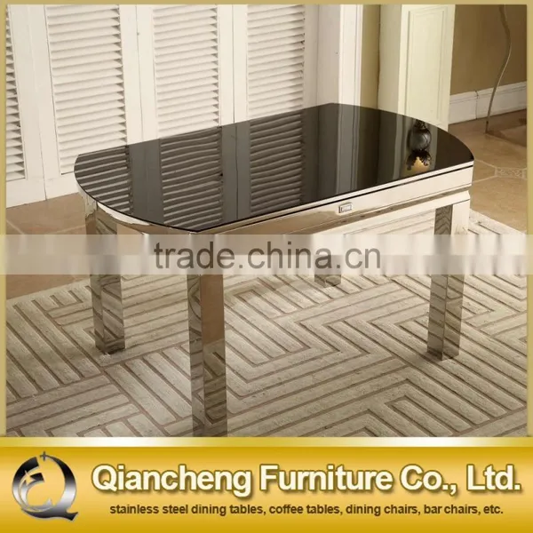 Black Extendable Glass Dining Table 918# photo-4
