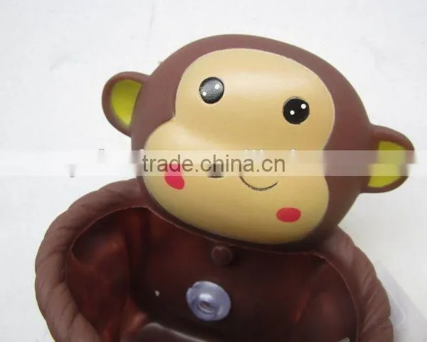 Monkey Shaped Sucker Type PVC Toothbrush Holder photo-3