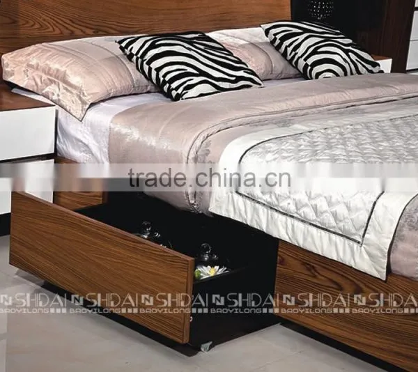 2016 Modern Metal Decorating Furniture Design Plywood Box Bed and Cabinet Sets photo-4
