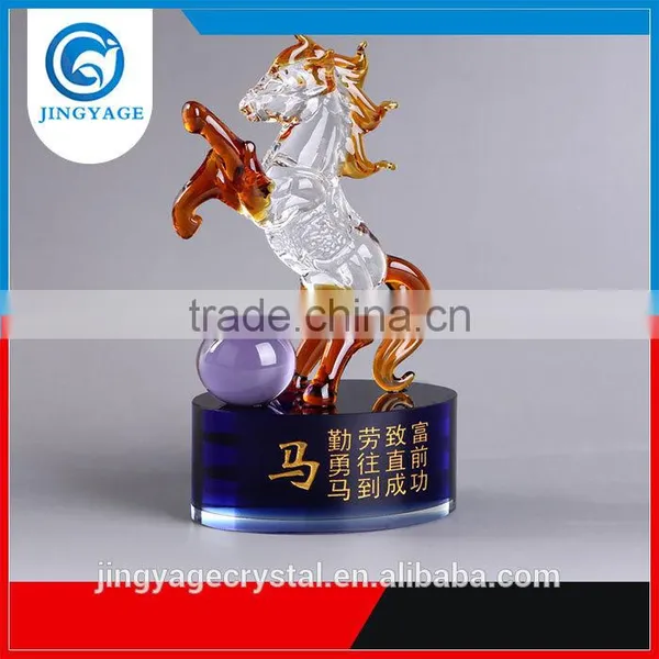 Jingyage Custom Made Crystal Animal Design Crystal Horse Popular Souvenir Gift photo-2