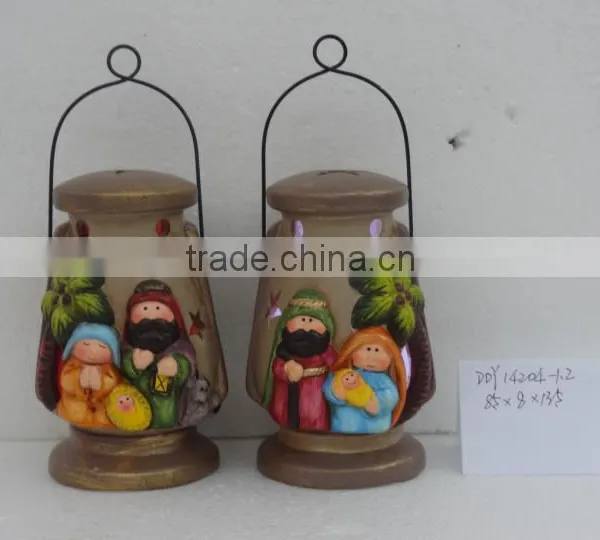 Ceramic Nativity Set With Lantern photo-3