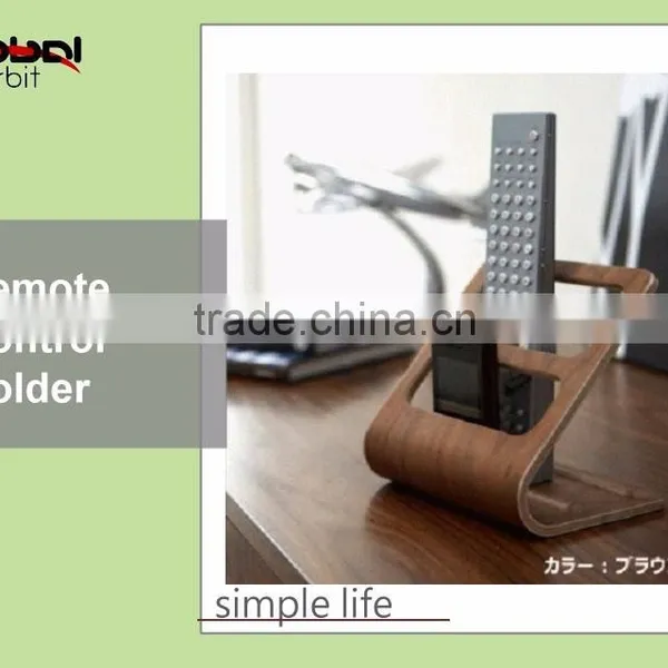 Wooden TV Remote Control Caddy Organizer Mobile Phone Stand TV Remote Control Holder photo-2