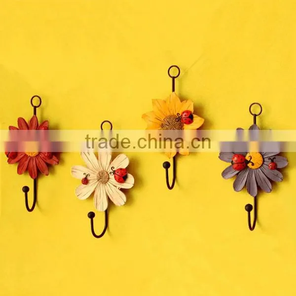 Creative Resin Wall Hook Home Decorative Wall Hook Flowers Wall Hook photo-6